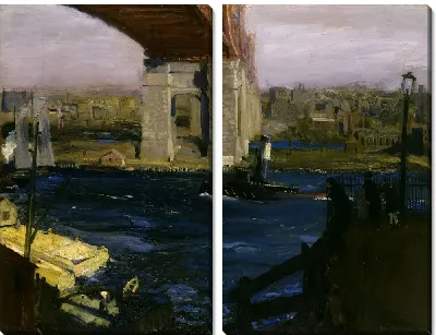 Картина Мост, Остров Блэкуэлл (1909) (Bridge, Blackwell’s Island)