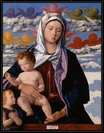 Картина Мадонна с младенцем и со святым Иоанном Крестителем (1490-1500) (Madonna and Child with St. John the Baptist)