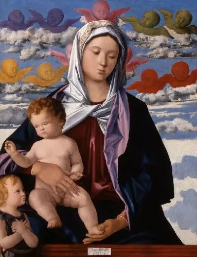 Картина Мадонна с младенцем и со святым Иоанном Крестителем (1490-1500) (Madonna and Child with St. John the Baptist)