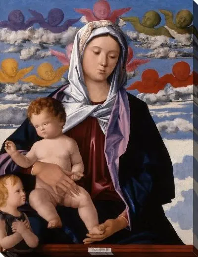 Картина Мадонна с младенцем и со святым Иоанном Крестителем (1490-1500) (Madonna and Child with St. John the Baptist)