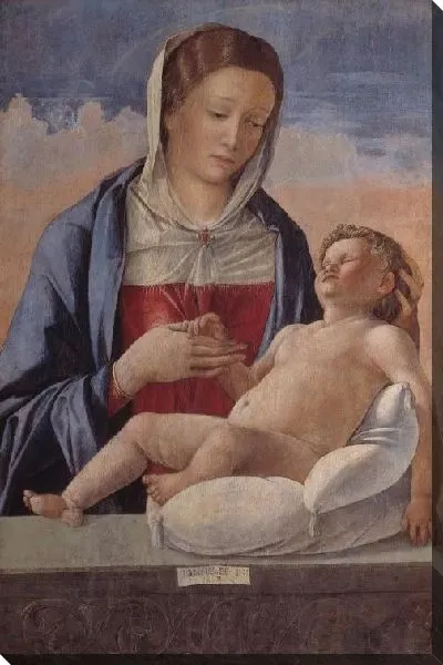 Картина Богоматерь со спящим ребенком на парапете (1470-1475) (The Virgin with the Sleeping Child on a Parapet)