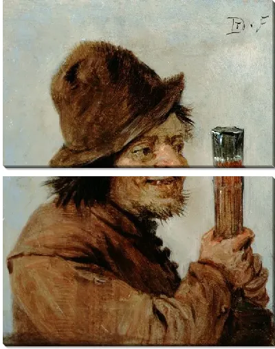 Картина Мужик держит стакан (A Peasant holding a Glass)