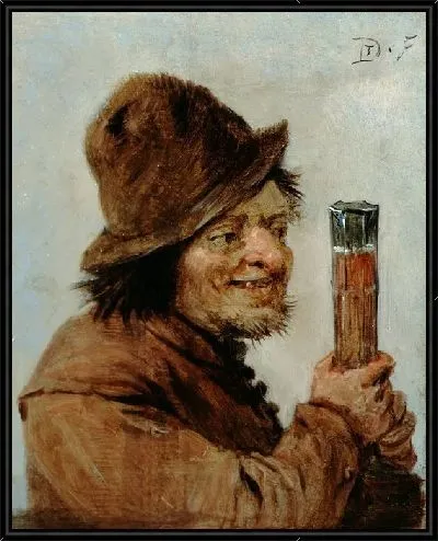 Картина Мужик держит стакан (A Peasant holding a Glass)