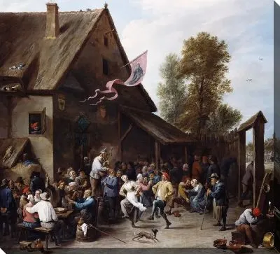 Картина Благотворительный базар в день святого Георгия (1664-1667) (Kermis on St George's Day)