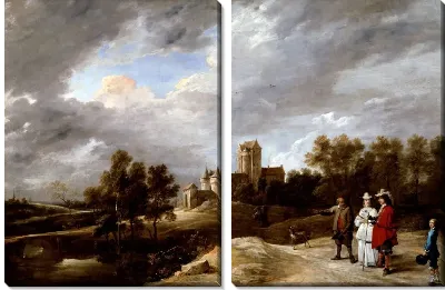 Картина Замок и его собственники (1650) (A Castle and its Proprietors)