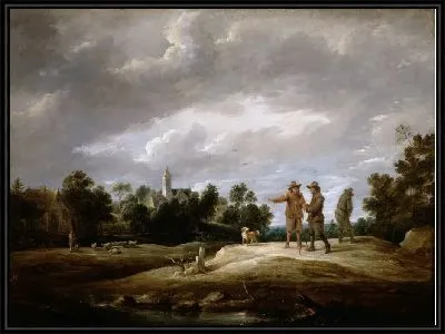 Картина Крестьяне беседуют (Peasants conversing)