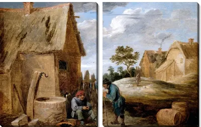 Картина Мужик ест мидий (1690) (A Peasant eating Mussels)