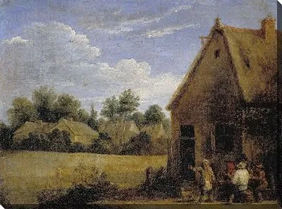 Картина Коттедж с крестьянами, играющими в карты (Cottage with Peasants playing Cards)