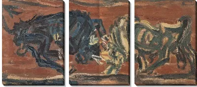 Картина Борьба быков (1916-1956) (Bulls Fighting)