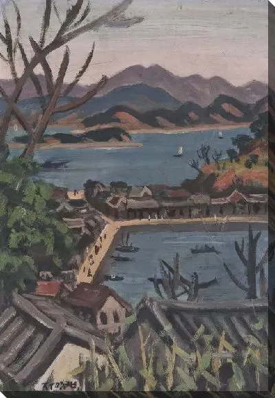 Картина Вид сверху на доки (1916-1956) (View from Above a Dock)