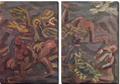 Картина Ребенок, птицы и рыбы (1916-1954) (A Child, Birds, and Fish)