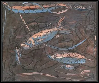 Картина Мальчики и рыбы (1916-1950) (Boys and Fish)
