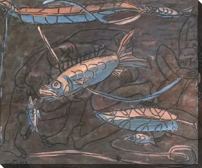Картина Мальчики и рыбы (1916-1950) (Boys and Fish)