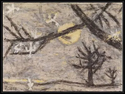 Картина Дерево, луна и белые птицы (1916-1956) (A Tree, the Moon, and White Birds)
