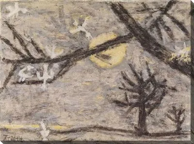Картина Дерево, луна и белые птицы (1916-1956) (A Tree, the Moon, and White Birds)