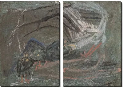 Картина Руки и семейство птиц (1916-1956) (Hands and a Family of Birds)