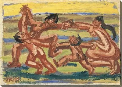 Картина Семейный танец (1916-1956) (A Family Dancing Together)