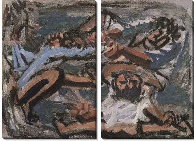 Картина Отец и два сына (1916-1956) (A Father and Two Sons)