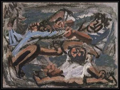 Картина Отец и два сына (1916-1956) (A Father and Two Sons)