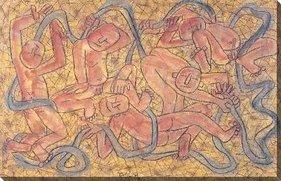 Картина Дети вместе (1916-1956) (Children Holding a String Together)