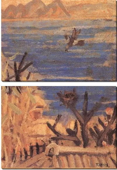 Картина Пейзаж с сорокой (1916-1956) (Landscape with a Magpie)