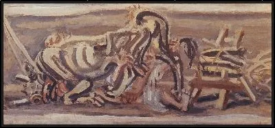 Картина Бык и ребенок (1916-1956) (A Bull and a Child)