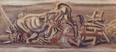 Картина Бык и ребенок (1916-1956) (A Bull and a Child)