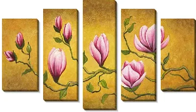 Модульная картина Розовые магнолии