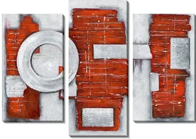 Модульная картина Красно-серое