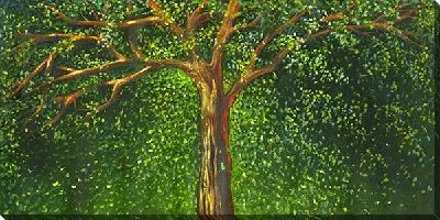 Картина маслом Дерево в лесу