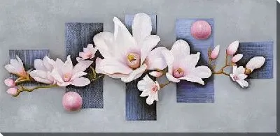 Картина маслом Цветки магнолии