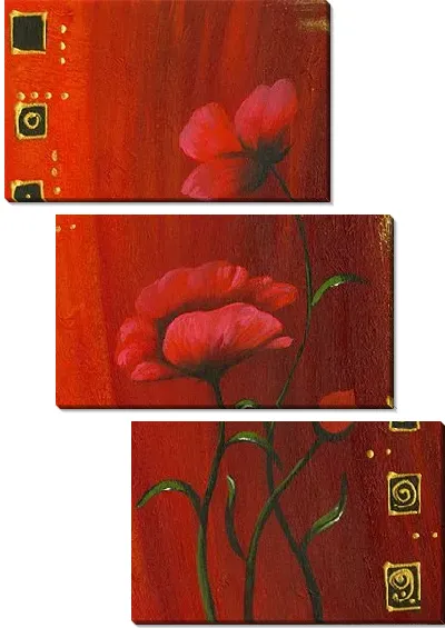 Модульная картина Маки №17