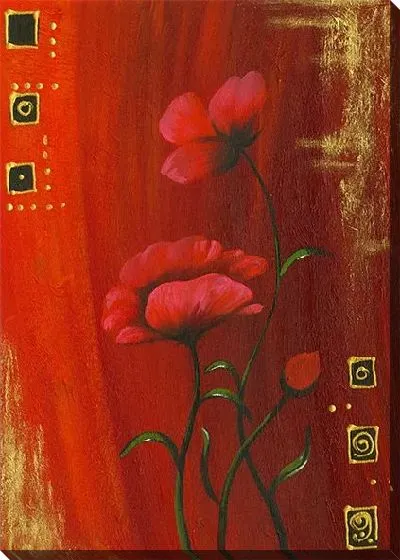 Картина маслом Маки №17