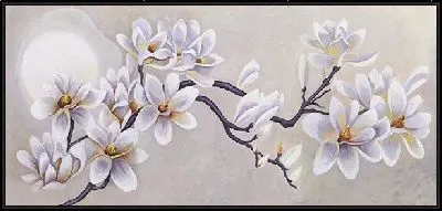 Картина Цветущая ветка магнолии