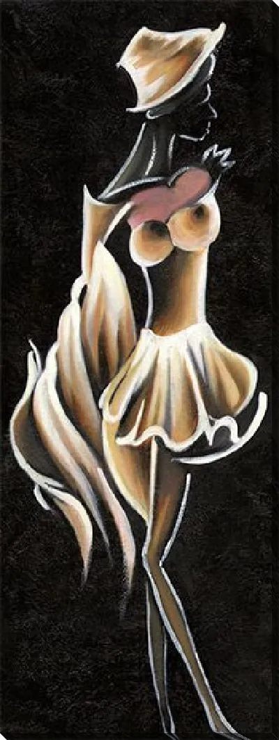 Картина маслом Танцовщица в бежевом
