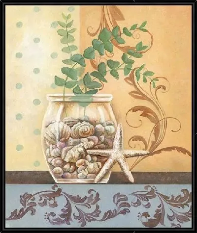 Картина Морские ракушки в вазе