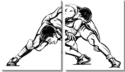 Модульная картина Борцы №7