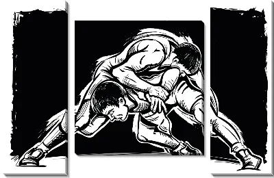 Модульная картина Борцы №8