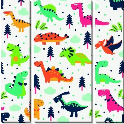 Модульная картина Динозавры №2