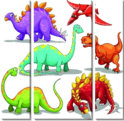 Модульная картина Динозавры №3