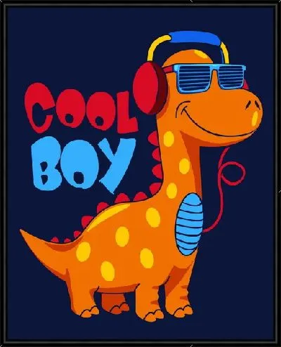 Картина Динозавр клевый бой