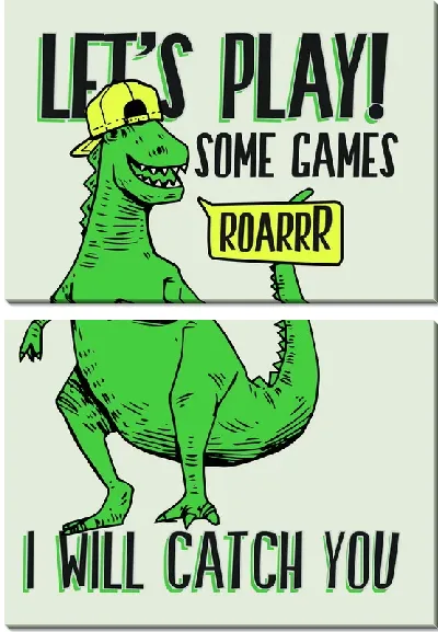 Модульная картина Давай поиграем - я поймаю тебя!