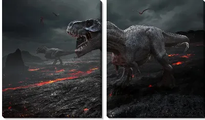 Модульная картина Динозавры №6