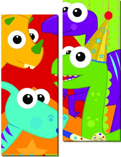 Модульная картина Динозавры №9