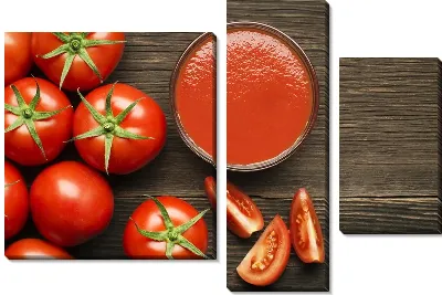 Модульная картина Томаты - помидоры №3