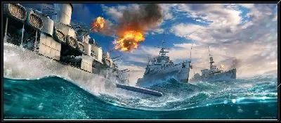 Картина Морской бой World of Warships №9