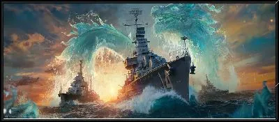 Картина Морской бой World of Warships №11