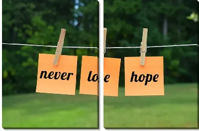 Модульная картина Никогда не терять надежду