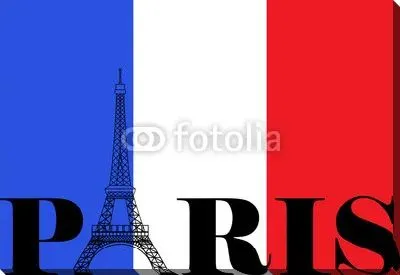 Париж Франция Флаг Силуэт