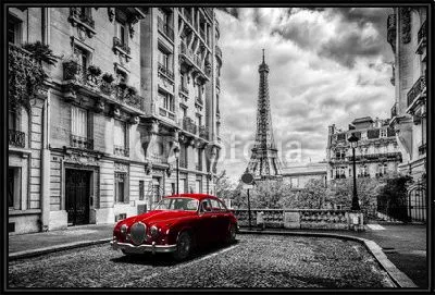 Художественный Париж, Франция. Ретро автомобиль
